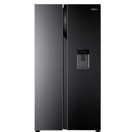 Haier Thermocool 540 Litres Side by Side Refrigerator with Twin Inverter Technology and Food Sterilizing DEO and Water Dispenser | HRF-540WBS Black R6